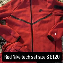 Red Nike Tech Set 