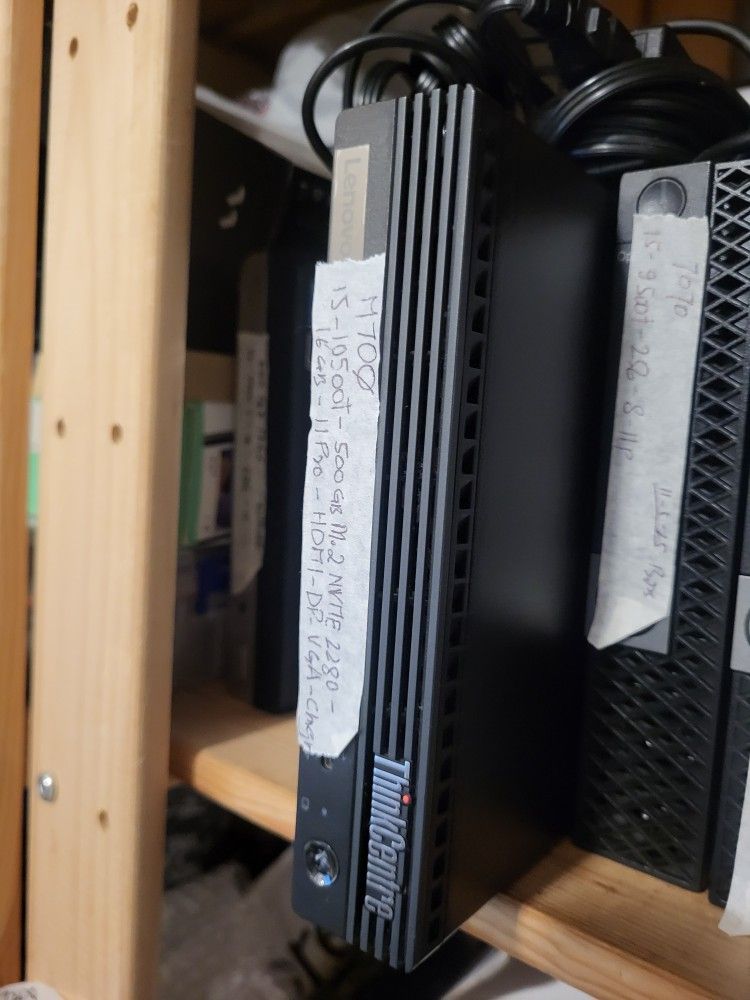 10thGen Lenovo m70q i5-10500 | 256NVMe | 8Gb | 11Pro | Charger | WiFi | HDMi | DisplayPort