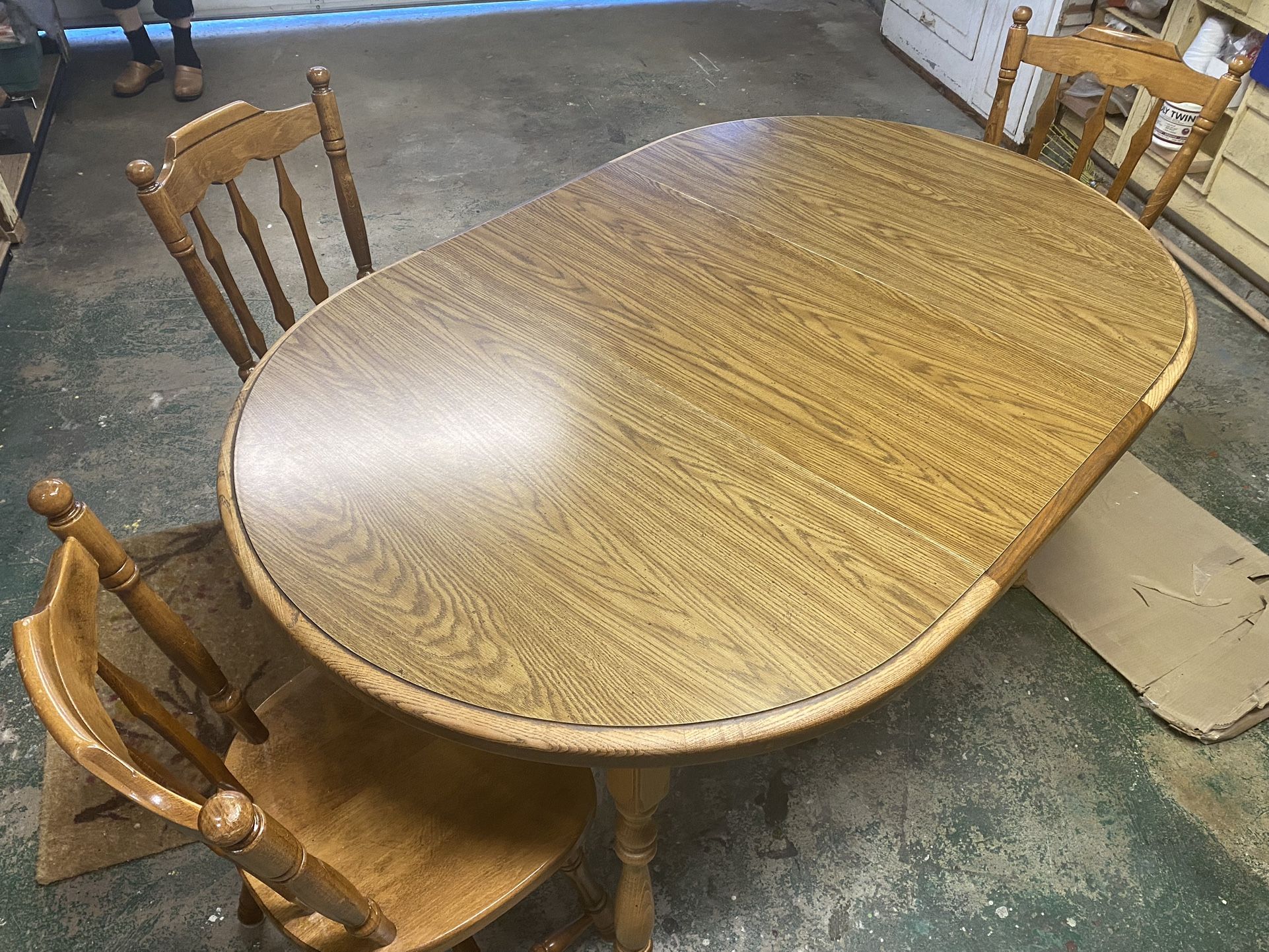 65” Dinner Table with 6 Oak Chairs