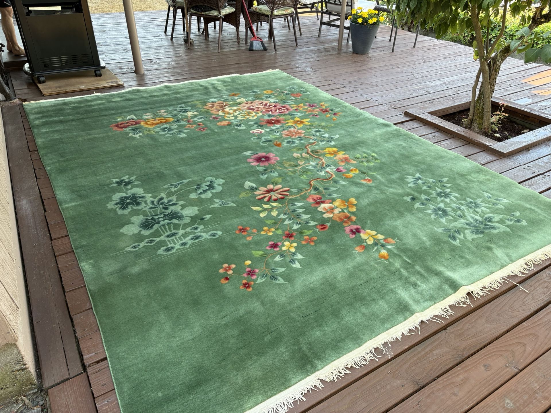 Vintage Art Deco Chinese Rug
