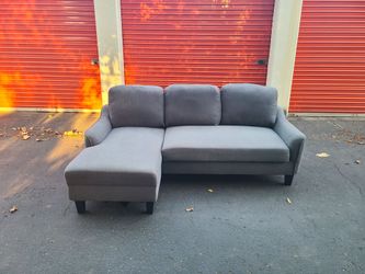 Small Grey Sectional Couch - Free Delivery