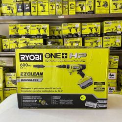 ONE+ HP 18V Brushless EZClean 600 PSI 0.7 GPM Cordless Cold Water Power Cleaner (Tool Only)…..RY121850