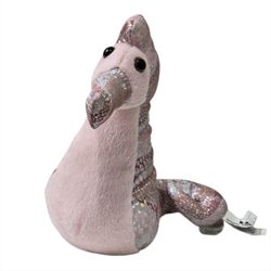 2010 Wildlife Artists Sparkly Pink Seahorse Plush 7" Stuffed Animal Cute Shiny