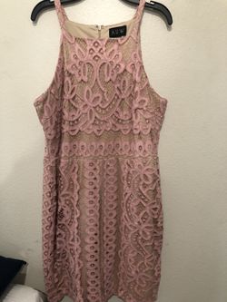 Pink lace dress
