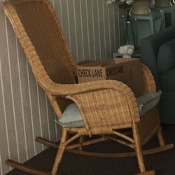 Real Wicker Rocking Chair