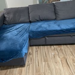 Sectional Blue Sofa