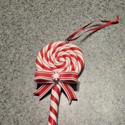 Candy Cane Lollipop Ornament 