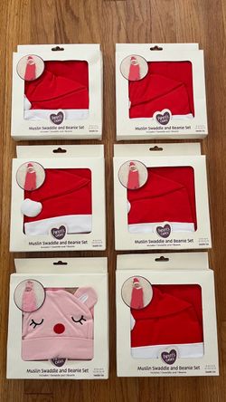 BABY SWADDLE AND BEANIE SET