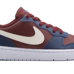 Nike Court Borough Low Recraft kids' shoes in dark team red and navy blue size 6y asking 60.00