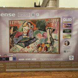 Hisense 55-Inch Class QLED 4K S7N CanvasTV Series Dolby Vision HDR Google Smart TV (55S7N) - 144Hz, Art Model