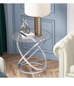 Glass side table