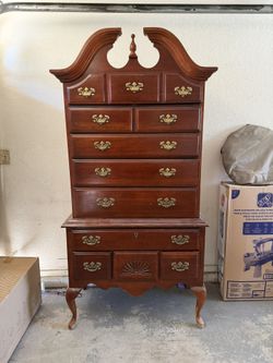 American Drew Queen Anne highboy dresser
