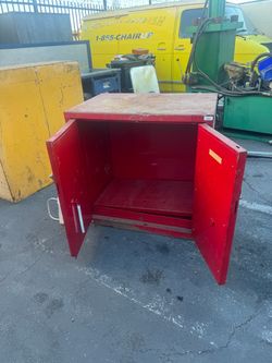 Red safety red cabinet