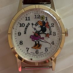 Vintage Minnie Mouse Watch/1970’s/Bradley/Swiss Made/Walt Disney Productions/As Is