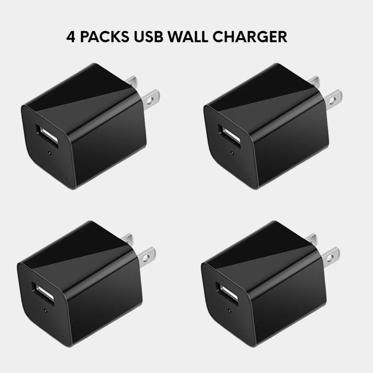 4 PACKS Mini USB 5W Charger Compatible with iPhone 11/Xs Max/XR/X/8/8 Plus/7/6S/6 Plus, Samsung, LG, Moto, Android Cell Phones.