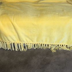 Velvet throw and large one.