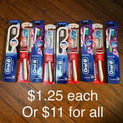 Colgate And Crest Oral-B Toothbrushes