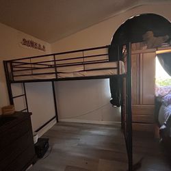 Full Size Loft Bunk, Bed Mattress Included