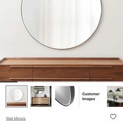 Crate and Barrel Round Wall Mirror