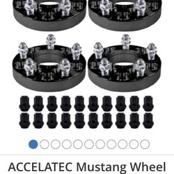 ACCELATE Mustang Wheel spacer Kit w/ Black Lug Nuts