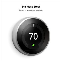 New* Google Nest Wi-Fi Learning Thermostat 3rd Generation - Stainless Steel