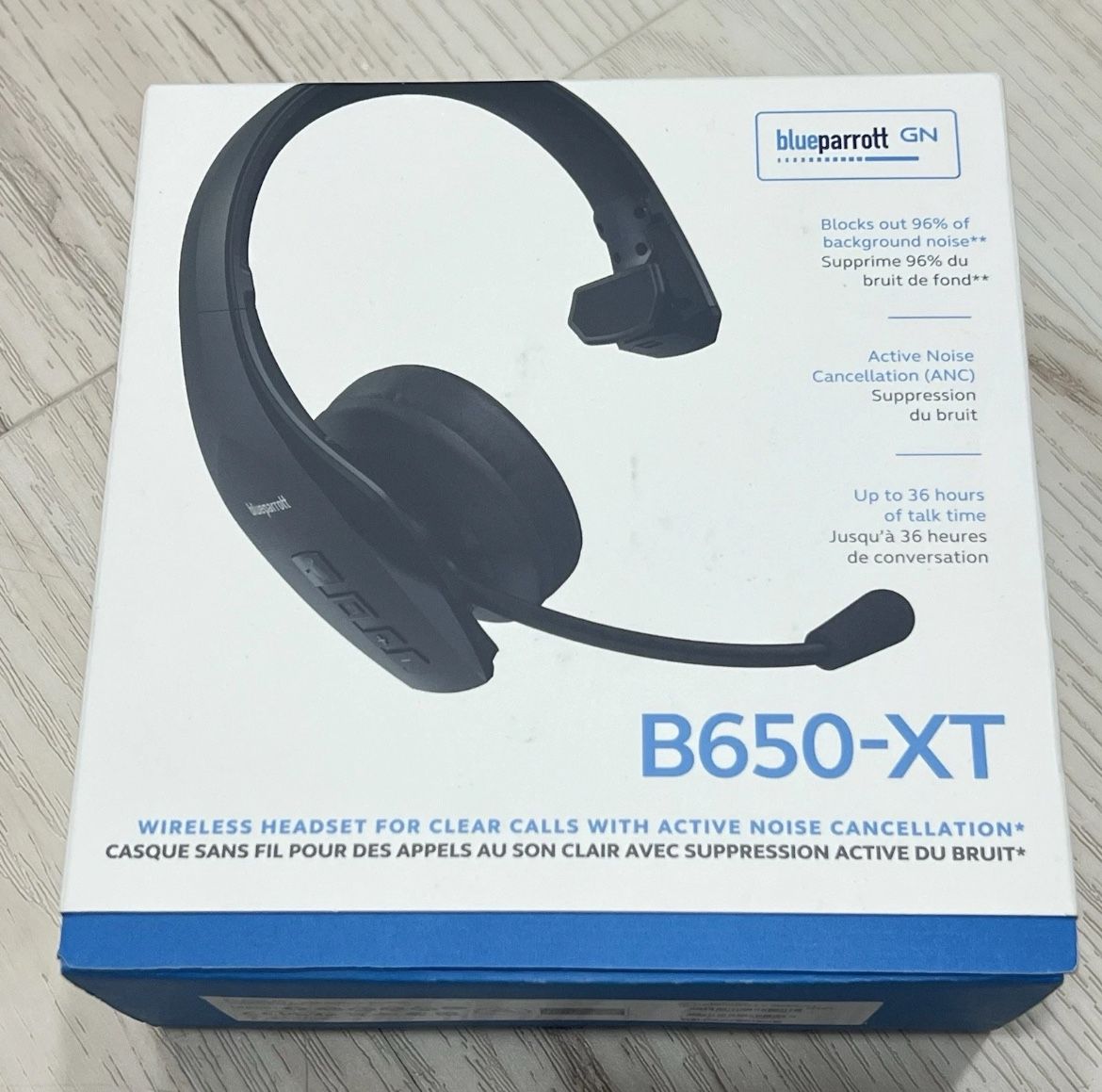 BlueParrott B650-XT Wireless Bluetooth Mono Headset w/ Active Noise Cancelling