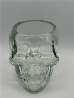 Gothic Decorative Thick Clear Skull Cocktail Drinking Glass