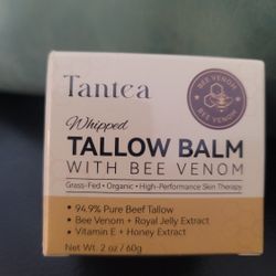 Tantea Whipped Tallow Balm With Bee Venom 2 oz Exp 10/28