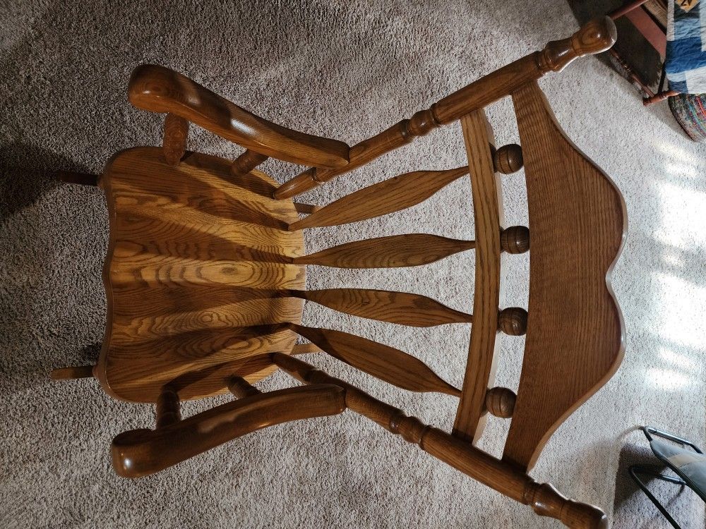 Solid Oak Rocking Chair