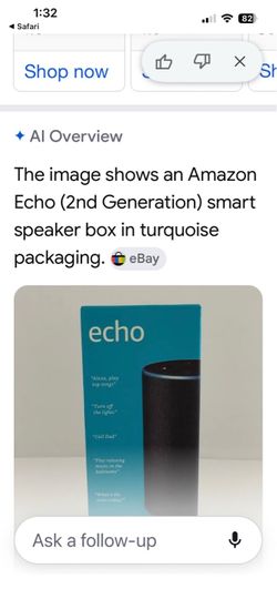 Amazon Echo ( 2nd generation) smart speaker box