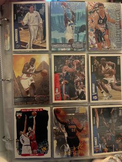 Binder of Basketball Cards