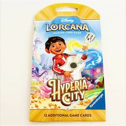 Lot of 5 - PARK EXCLUSIVE 2026 Disney Lorcana Hyperia City Sleeved Booster Packs