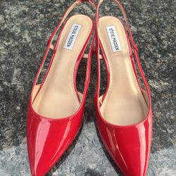 Steve Madden Red Patent Women Legato Sling Back Women’s Pumps Size 11 M