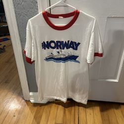 True Vintage Cruise Ship SS Norway Ringer Shirt
