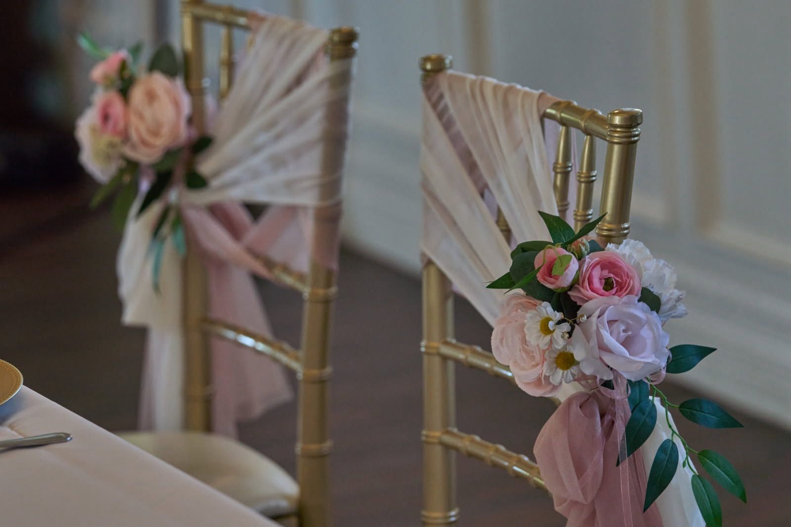 Wedding Aisle Chair Deco 8 Whit Pink Blush Cream Ivory