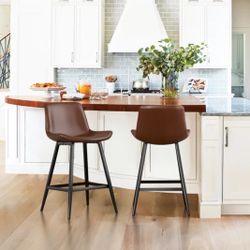 Wayfair 2 Barstools Dark Brown