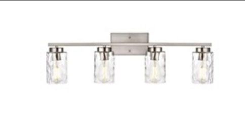 Tuluce 4 light vanity light brushed Nickel