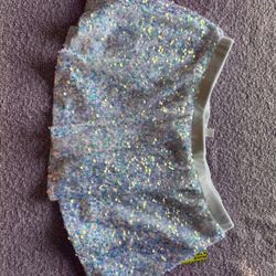 Rave Wonderland White Daydream Women's Sequin Mini Skirt