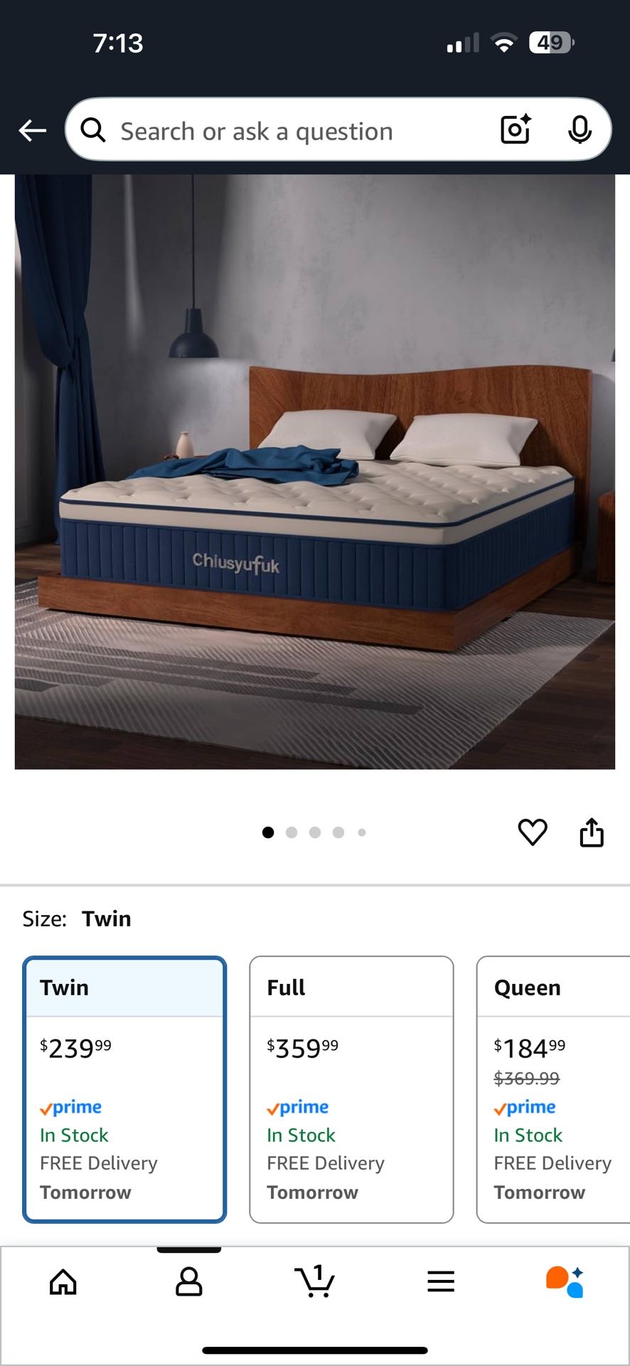 Twin Mattress- New