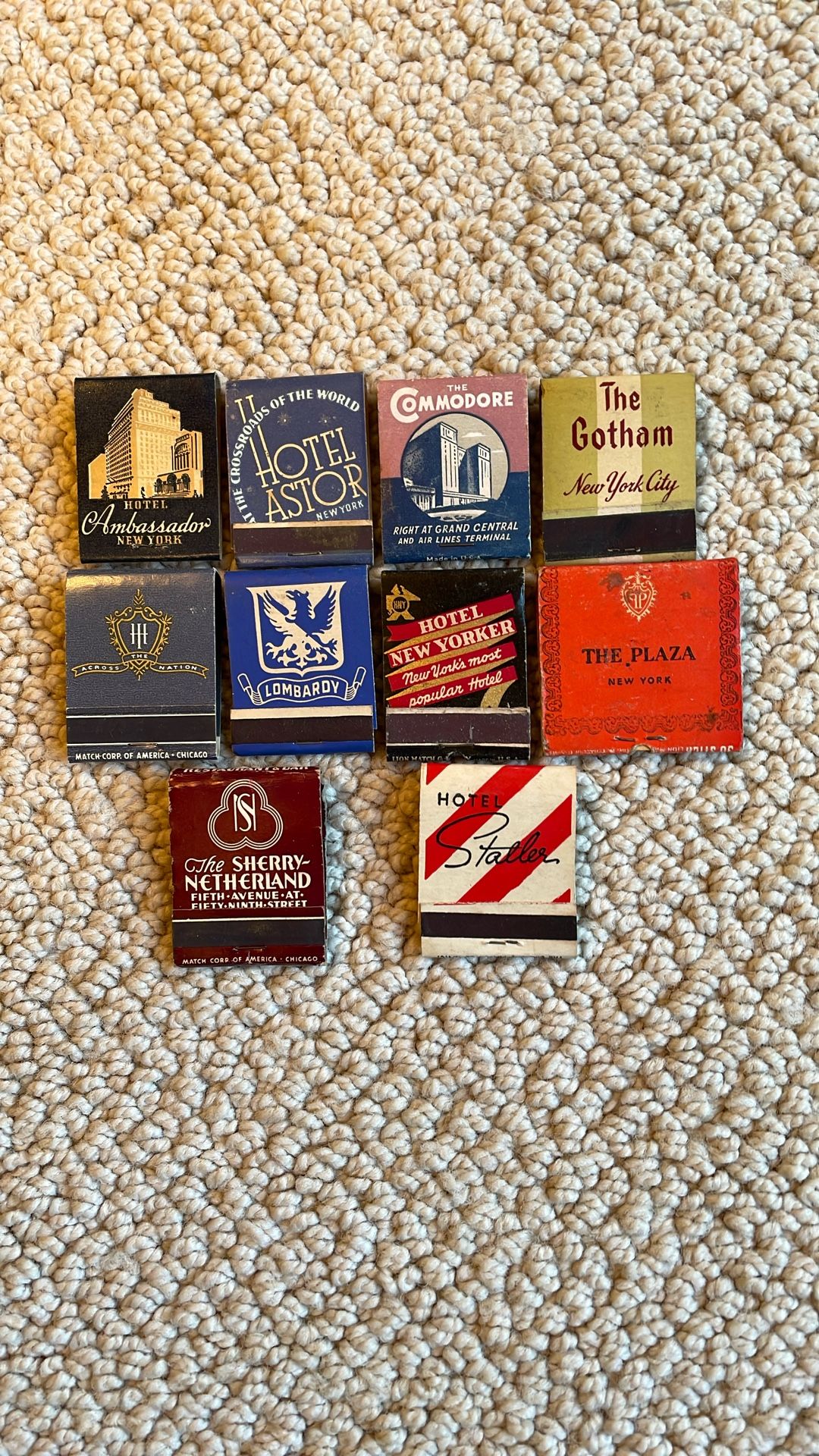 Vintage NYC Hotel Matchbooks