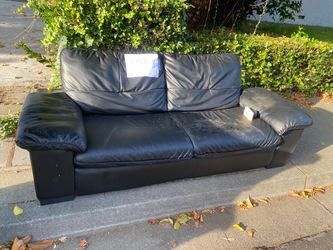 Free leather black couch