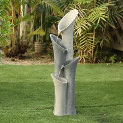 34.3-in H Resin Outdoor Fountain Statue Pump Included ，F831