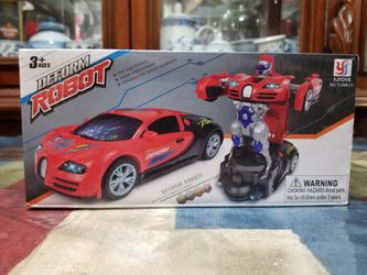 Red Deform Robot Transformer Car