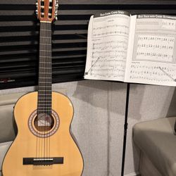 Vangoa Acoustic Guitar Starter Bundle – Guitar + Stand – Ready to Play