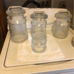 Vintage LE Smith Glass Jars 