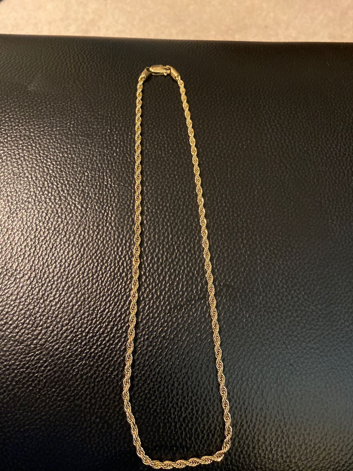 20’ 4mm Rope chain 18k gold plated