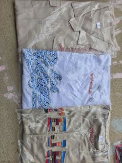 Texas Rangers mexican heritage jersey lot size 2xl and guaybera button up shirt