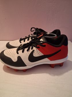 Nike Baseball Cleats White Black Red