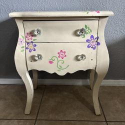 Flowery nightstand/ End Table