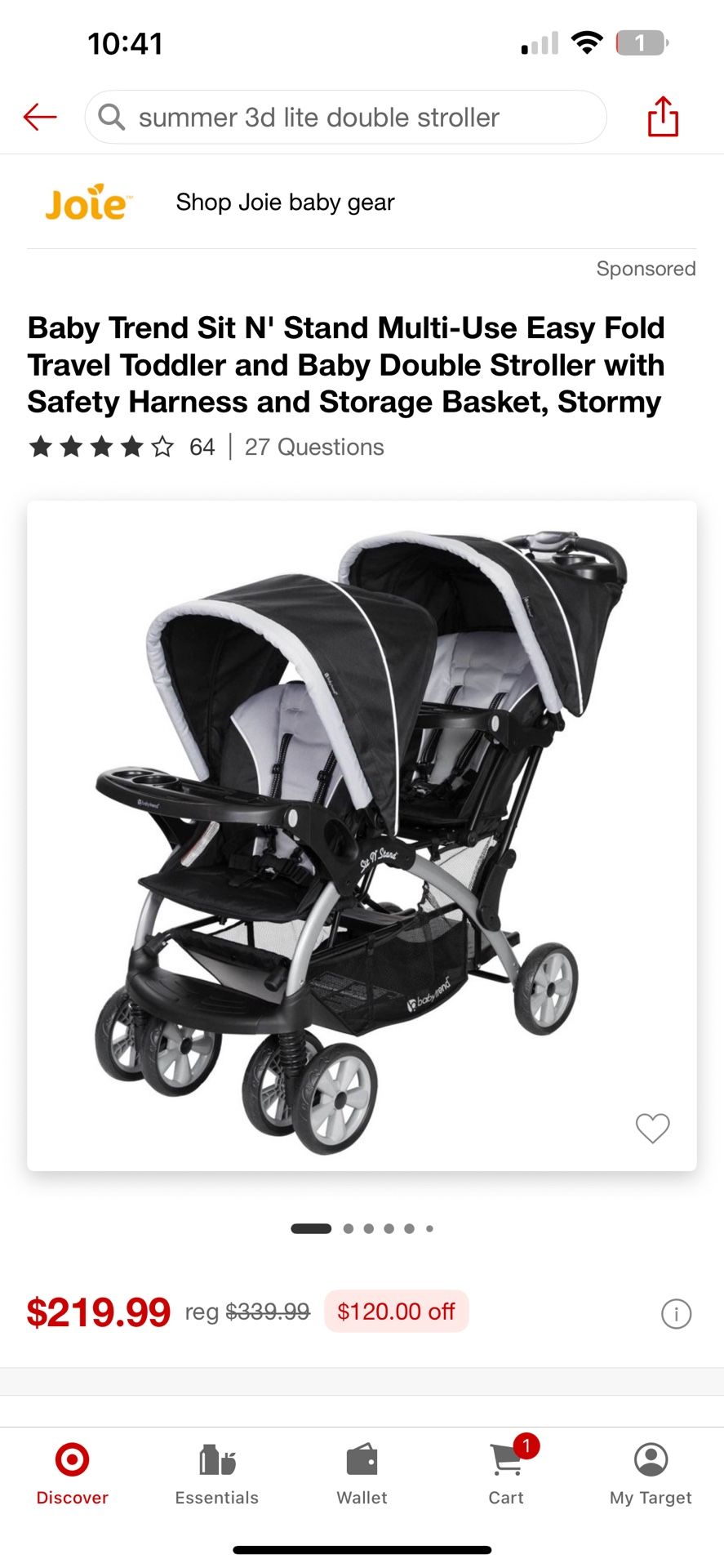 Baby Trend Sit And Stand Double Stroller